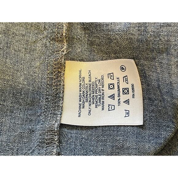 Women's Lands' End 100% Cotton Dark Blue Collared Denim Style Dress Size 18W - Picture 8 of 9